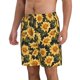 thumbnail image 2 of Balery Vintage Black Plaid Sunflower Traje de Baño Estilo Hawaiano para Hombre, Shorts de Secado Rápido con Bolsillos-Medium, 2 of 6