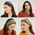 thumbnail image 2 of Phogary Wide Boho Floral Elastic Sports Sweatbands, (Sets of 4), 2 of 8