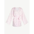 thumbnail image 6 of No Boundaries Sleepwear Satin Robe, Women's XS-XXL, 6 of 6