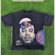 thumbnail image 3 of Camiseta de manga corta con estampado de retrato vintage Y2K Top Street para hombre 2023, nueva moda gótica Harajuku para parejas, top holgado informal de gran tamaño, 3 of 5