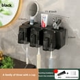 thumbnail image 5 of Cathoe Multi-functional Bathroom Wall-mounted Toothbrush Cup Holder With Cup,BLACK, 5 of 5