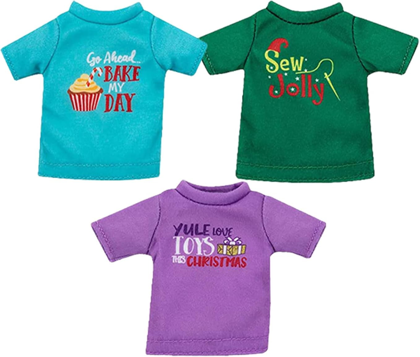The Elf on The Shelf Bundle: Scout Elf Boy Light Tone, Boy & Girl Frost Pips and 3 Elf T-Shirts
