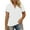 White, variant on Olyvenn Plus-Size-Summer-Tops for Women Collared V Neck Button Collared Shirts Flowy Tunics Trendy Short Sleeve Blouses Pink L
