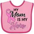 thumbnail image 3 of Inktastic My Mom is My Hero Breast Cancer Awareness Boys or Girls Baby Bib, 3 of 4