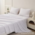 thumbnail image 3 of Beartech Polyester Bed Sheets Set 4 Piece Queen/Full Size Sheet Set, Soft & Lightweight And Breathable Bedding Set, Fitted Sheet, Flat Sheet & 2 Pillowcases-White, 3 of 11