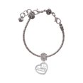 thumbnail image 2 of Delight Jewelry Silvertone Lil Sister in Open Heart - 5/8'' Lord Guide Me Charm Bead, 2 of 4