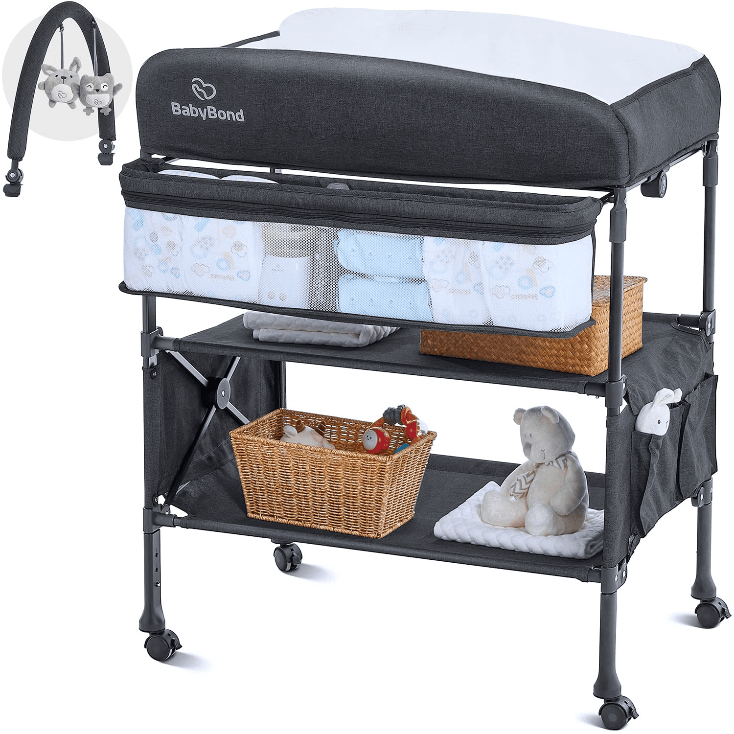 BabyBond Portable Baby Changing Table for Infant and Newborn, Foldable