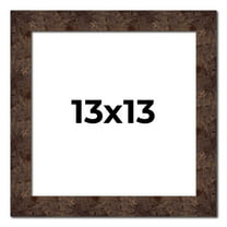 13x13 Frame Brown Burl Real Wood Picture Frame Width 1.625 Inches | Interior Frame Depth 0.5 Inches