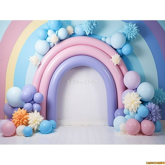 Balloon Arch Photography Backdrops Props Newborn Birthday Party ration Adorable Pastel Photo Studio Background CA-01