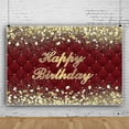 thumbnail image 2 of Red Birthday Groovy Backdrop Banner for Photo Shoot Portrait Gold Diamonds Green Photography Background for Men Women Birthday Party Decor Glitter Photo Booth Prop, 2 of 7
