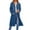 Blue, variant on Women’s Long Hooded Zip Up Coat Full Length Casual Loose Fit Jacket with Drawstring and Pockets for Daily Wear Navy XL