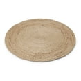 thumbnail image 5 of · REDEARTH · Round Area Rug - 3 Feet Braided Natural Jute with Non-Skid Backing - Handwoven Boho Rug for Bedroom, Kitchen, Living Room - Farmhouse Aesthetic Home Decor - Durable Handmade Rug, 5 of 8