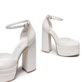 thumbnail image 5 of BURUDANI Women's High Chunky Platform Closed Toe Block Heels Square Toe Ankle Strap Dress Wedding Party Pumps Shoes AURELIA, 5 of 5