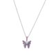 thumbnail image 5 of Traje con colgante de parejas de mariposas, collar con colgante de parejas, cadena de clavícula romántica, 5 of 5