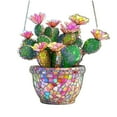 thumbnail image 2 of Colgante de pared acrílico con forma de cactus | Colgante plano 2D con cadena para decoración de hogar, oficina y tienda | Arte botánico moderno para regalo de inauguración de la casa o cumpleaños, 2 of 6