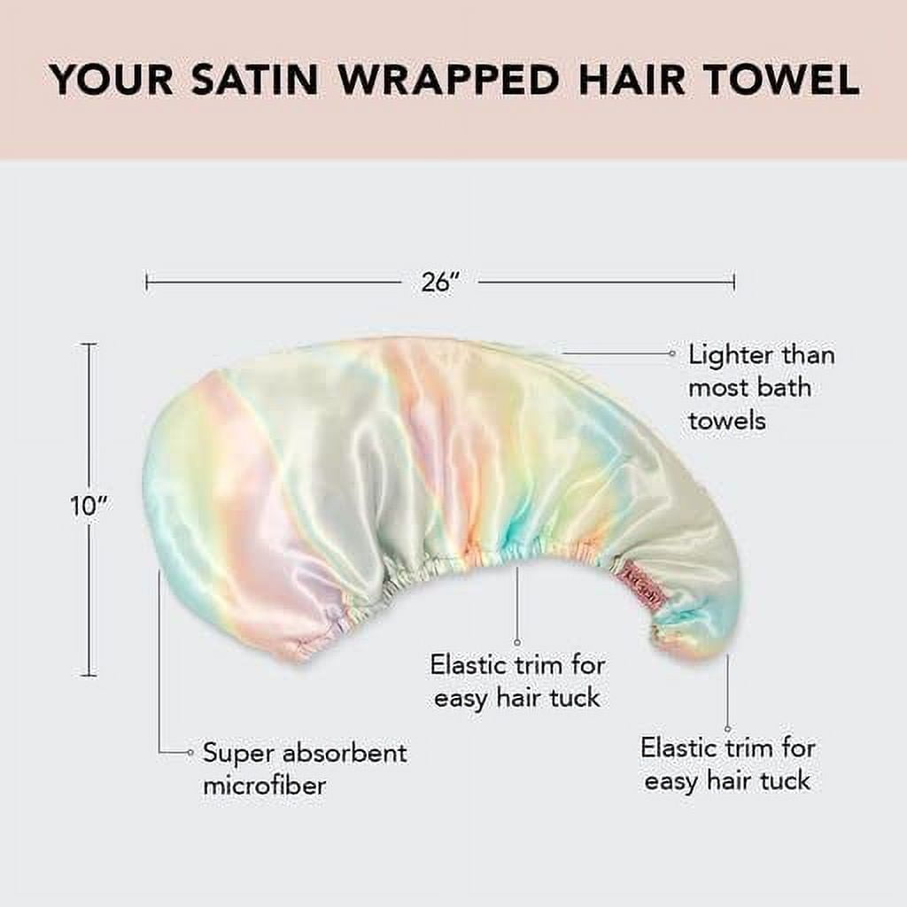 Kitsch Satin Wrapped Microfiber Hair Towel - Aura, 1 Count
