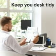 thumbnail image 3 of SHBOTO Mesh Desk Organizer Office Supplies Caddy with Pencil Holder and Storage Baskets for Desktop Accessories, 3 Compartments, Black, 3 of 7