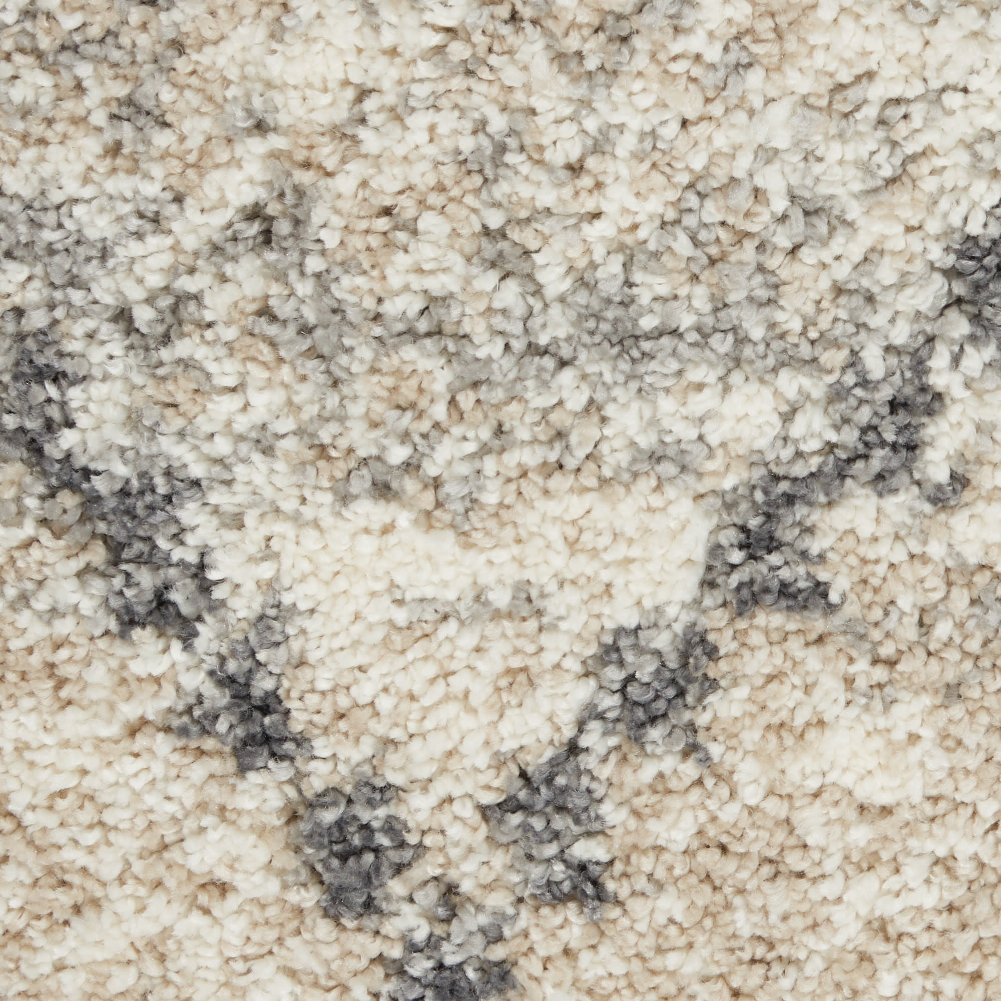 Nourison Oslo Shag 6'7" x 9'6" Ivory/Grey Shag Indoor Rug