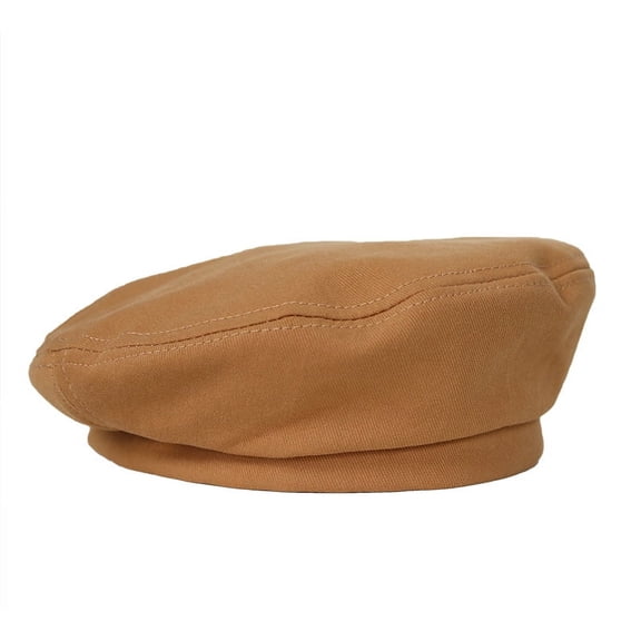 SikaFu Beret. Female Black Thin Autumn And Winter Retro Breathable Flat -Top Cute ChIC Pumpkin Hat Octagonal Hat