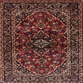 thumbnail image 1 of Ahgly Company Machine Washable Indoor Square Traditional Deep Red Area Rugs, 3' Square, 1 of 7