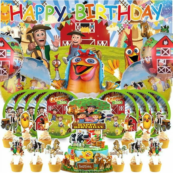 La Granja de zenon Party Supplies Plates Decorations Birthday Cake Topper Banner Decor Backdrop Balloons