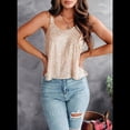 thumbnail image 4 of Camisola Sin Mangas con Lentejuelas para Mujer, Color Champán, Talla XL, 4 of 7