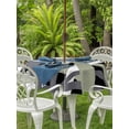 thumbnail image 3 of Outdoor Tablecloth with Umbrella Hole for Patio/Picnic/Party/Camping, Sage Green Black Geometric Waterproof Table Cloth Round Cover Washable, Modern Art Abstract Grey Line (Dia 60"), 3 of 8