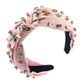 thumbnail image 1 of Fiudx Diadema de Cristal, Banda de Tela Suave con Brillo, Diseño de Nudo Elástico Brillante, Antiarañazos, Cómoda y Segura para Cuero Cabelludo, de Uso Diario, para Desmaquillarse y Lavarse La Cara,, 1 of 5