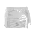 thumbnail image 4 of QHFBli Metallic Bodycon Mini Skirt - High Shine Silver Party Wear, Liquid Sexy Tight Pencil Skirt for Women, 4 of 4