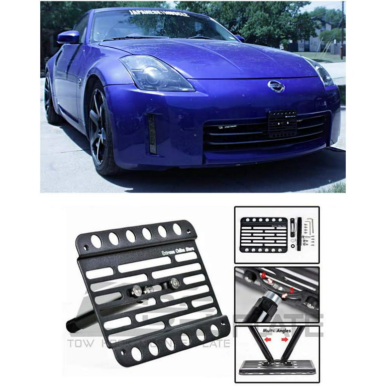 Extreme Online Store 2005-2008 Nissan 350Z (Production After Feb 2004) |  EOS Plate Version 1 Mid Sized Front Bumper Tow Hook License Plate Relocator