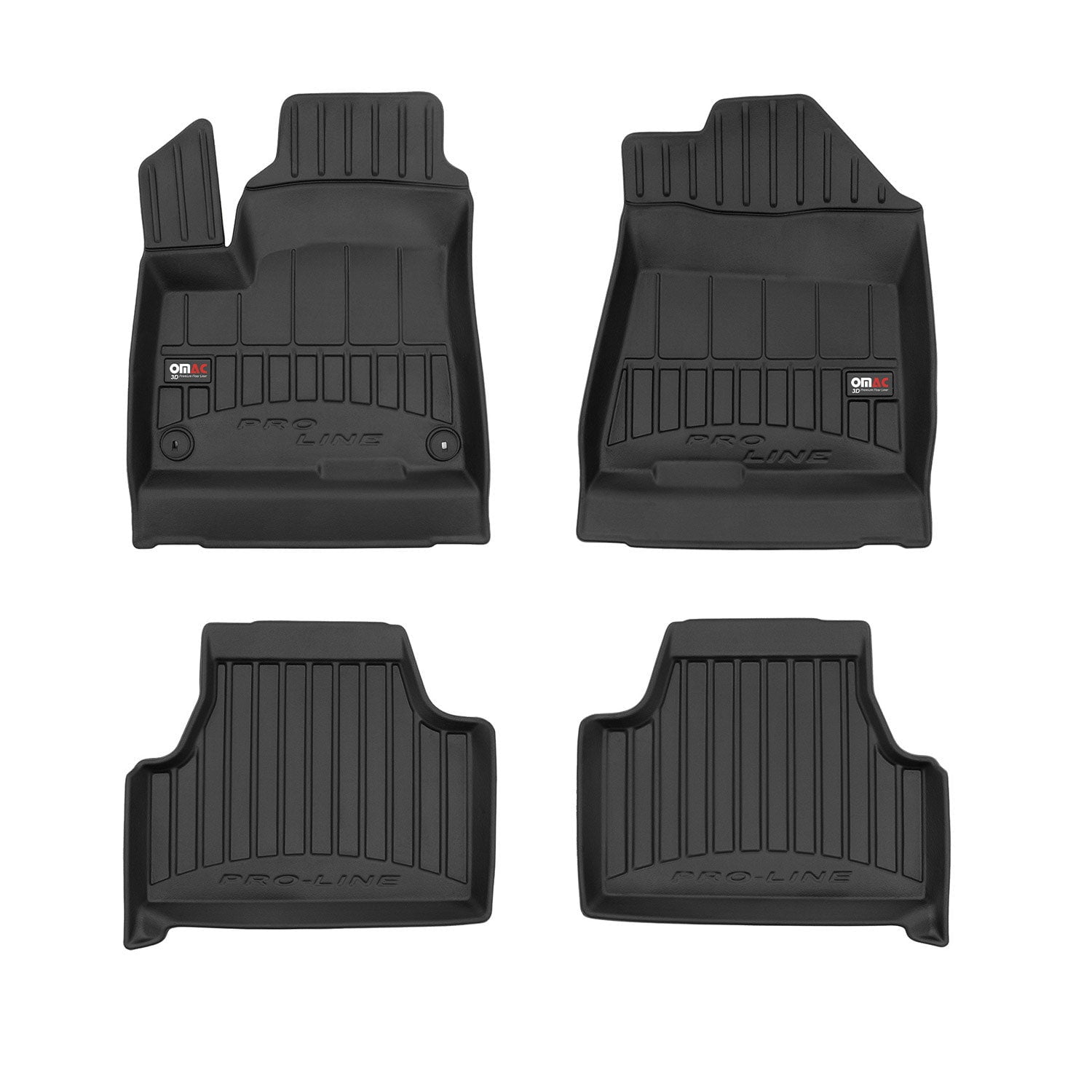 OMAC Premium 3D Floor Liners Mats Black for Kia ESoul 20192023