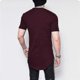 thumbnail image 2 of Men's Extra Long T-shirt Tall Body Urban Tee Oversize Blouse Short Sleeve Tops!zz21, 2 of 3