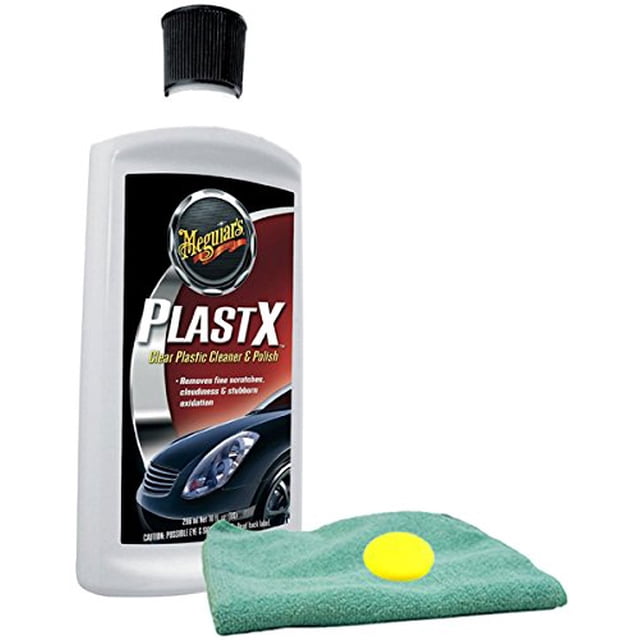 Limpiador y pulidor de plástico Meguiar's PlastX con coágulo de microfibra
