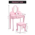 thumbnail image 2 of Ensemble de Coiffeuse pour Enfants avec Miroir et Tabouret – Table de Maquillage en Bois de Princesse avec Miroir Réglable, Tiroirs de Rangement et Accessoires de Jeu de Rôle pour Filles de 4 à 9 Ans, 2 of 8