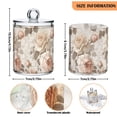 thumbnail image 5 of Yayeee 2 Pack Qtip Holder Bathroom Cotton Swab Canister with Lid Clear Dispenser Set, Lace and Floral, 5 of 6