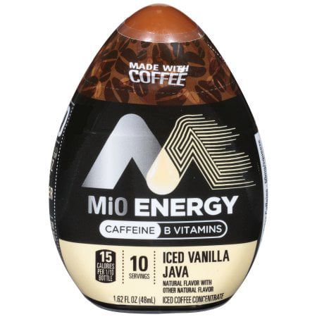 (12 Pack) MiO Energy Iced Vanilla Java Iced Coffee Concentrate, 1.62 fl oz
