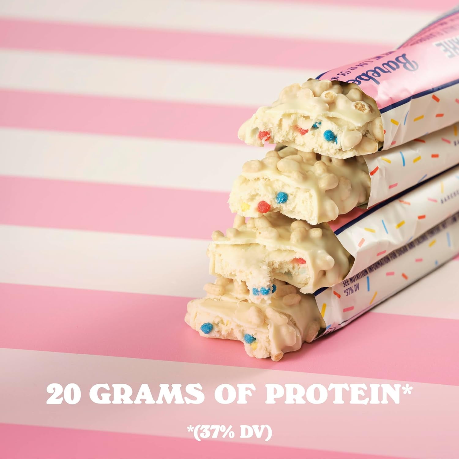 Barebells Protein Bar, Birthday Cake Flavor, 20g Protein, No Added Sugar, 1.94 oz Bars, 12 Pack
