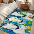 thumbnail image 3 of Area Rug 48×72in, Colorful Aesthetic Animals Horse Floor Carpet Living Room Rug, Abstract Oil Painting Art Non-Slip Welcome Mat Indoor Rugs for Bedroom Dining Room, 3 of 9