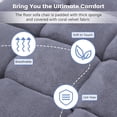 thumbnail image 5 of MAT EXPERT 14-Position Floor Chair, Floor Gaming Chair w/Soft Coral Fleece, Alloy Steel Frame, Padded Lazy Couch Recliner, Floor Chair with Back Support for Reading, Meditating, Playing Game (Gray), 5 of 16