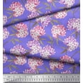 thumbnail image 3 of Soimoi Rayon Fabric Leaves & Lilac Floral Printed Fabric 1 Yard 42 Inch Wide, 3 of 3