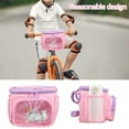 thumbnail image 6 of Threns Oxford Cloth Kid Bicycle Basket Bag Waterproof Compartmental Toddler Front Handlebar Bag With Adjustable Strap for Balance Bike Tricycle Scooter, 6 of 10