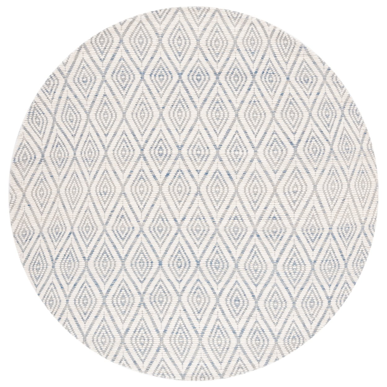 SAFAVIEH Marbella Winston Diamond Area Rug, Blue/Ivory, 8' x 10'