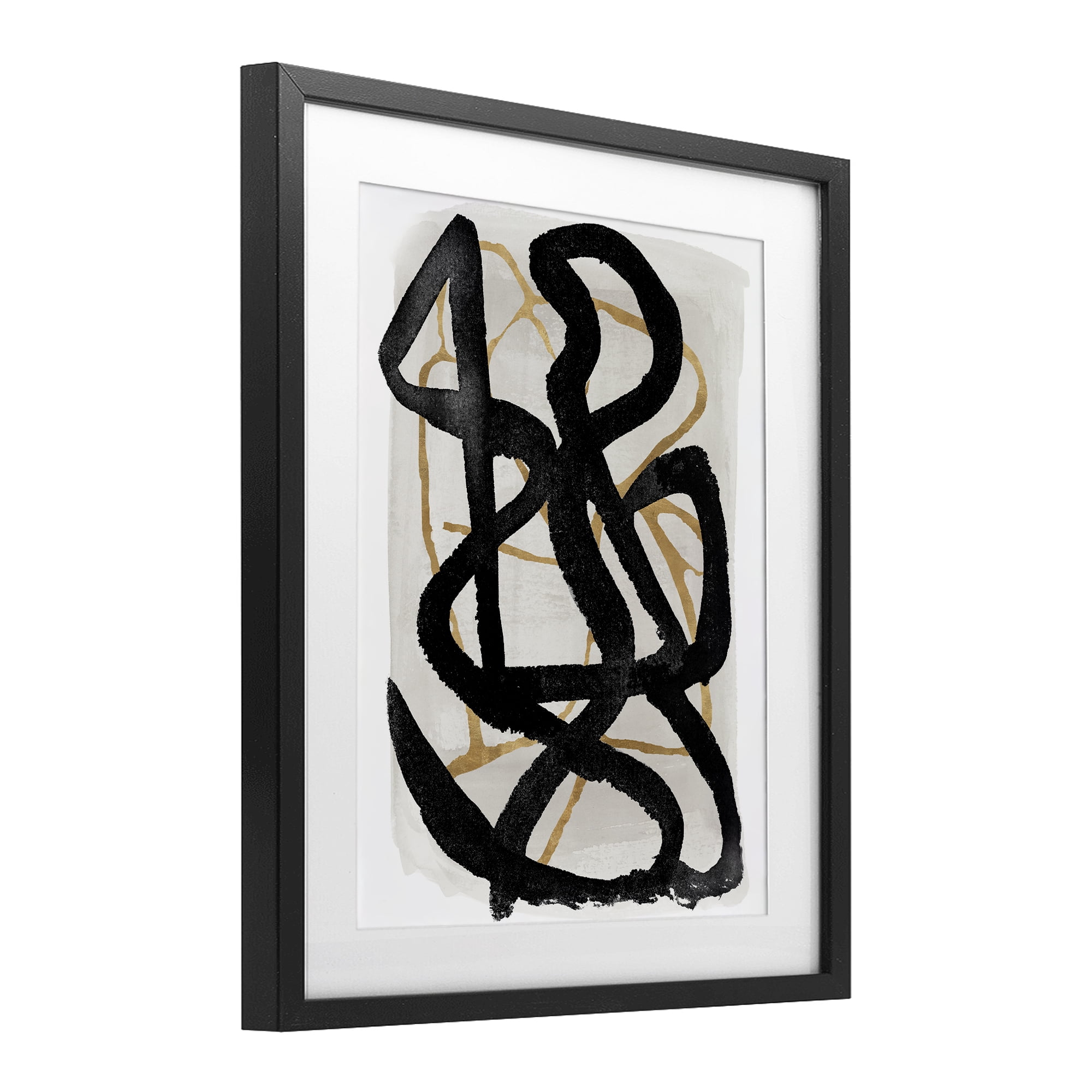 Stupell Industries Hindsight Black & Beige Black Framed Print Under Glass, design by Lucille Price