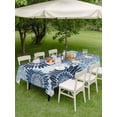 thumbnail image 3 of Outdoor Tablecloth with Umbrella Hole & Zipper, Blue Spring Floral Rectangle Tablecloth 52x70 Inch, Farmhouse Botanical Summer Sunflower Patio Table Cover Waterproof Table Cloth for Picnic/Party, 3 of 7