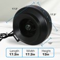 thumbnail image 2 of Hurricane Commercial Grade Inline Wall Mount Fan For HVAC & Ventilation Use, 2 of 12