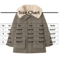 thumbnail image 3 of Women's Winter Puffer Coat Sherpa Fleece Lined Warm Parka Jacket Overiszed Stand Collar Zip Up Insulated Outwear, 3 of 6