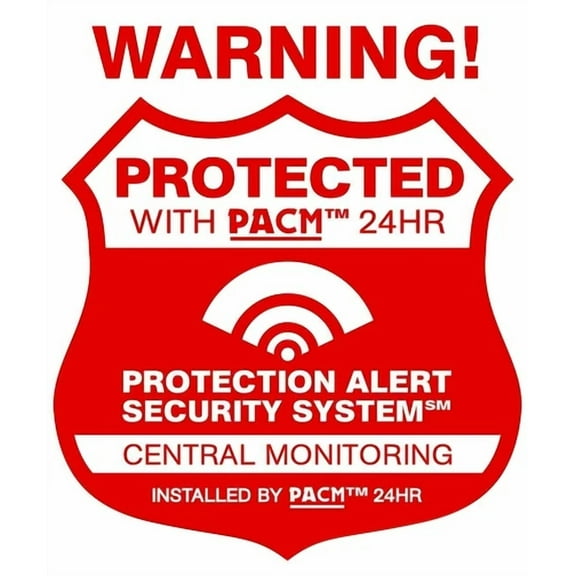 10 Real Home Security Alarm System Stickers & 1 Security Camera Sticker