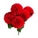 thumbnail image 4 of Ramo de flores artificiales de 5 cabezas Ceremonia de banquete de boda Decoración floral Tela de seda Flor falsa con hojas, Rojo kenally HA6561-02B, 4 of 6
