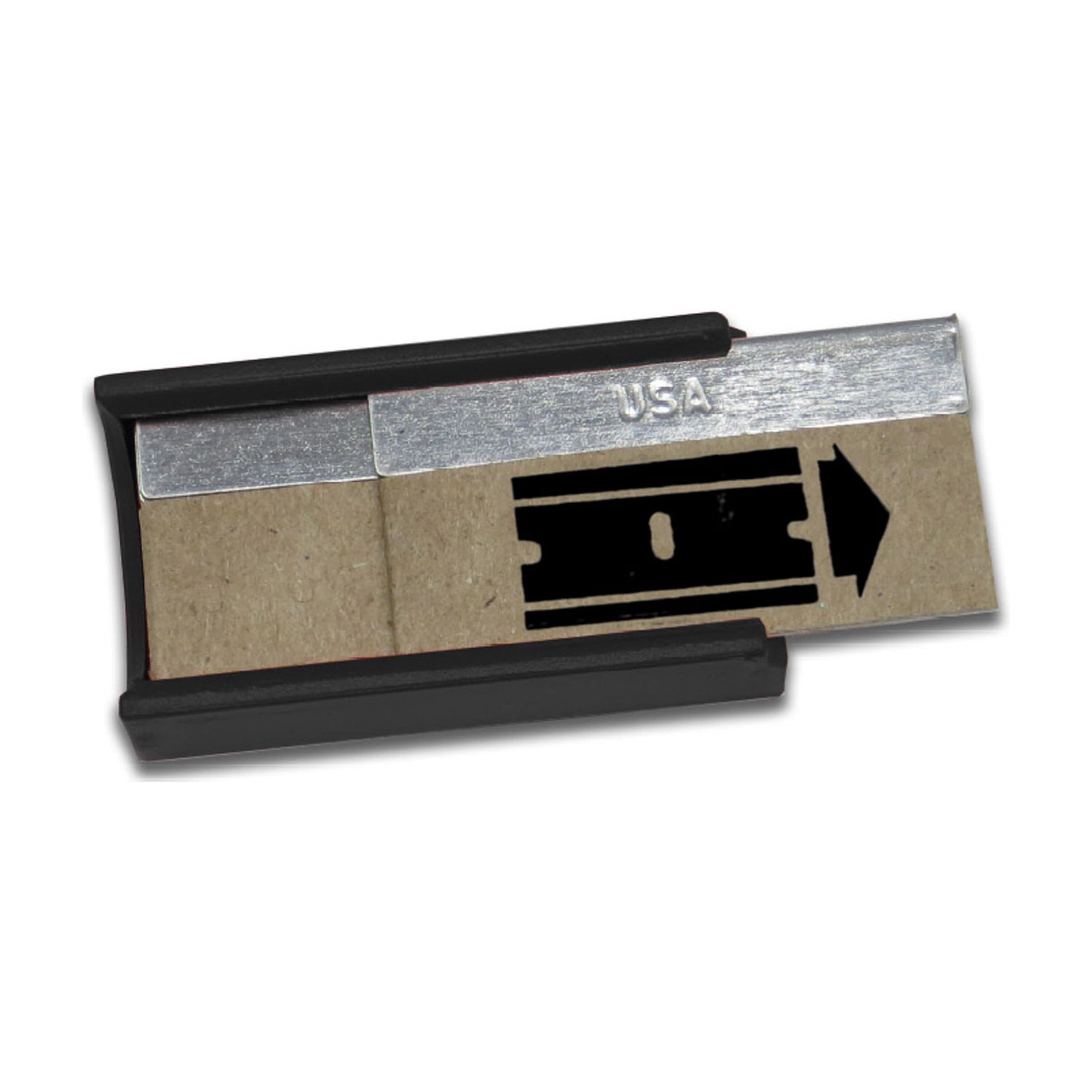 (4 pack) Hyper Tough Single Edge Razor Blades, Paper Wrapped in Dispensers, 10 Pack
