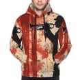 thumbnail image 4 of KLL Silhouette Trumpet Red Art Print Mens Hoodie Long Sleeve Casual Pullover Hooded Sweatshirt Fashion Drawstring Hoodies with Pocket-X-Large, 4 of 6